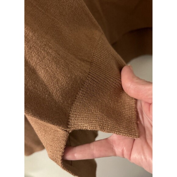 IMAN Womens Global Chic Turtleneck Sweater w Button Cuffs Rayon Blend LG Caramel - Picture 4 of 10